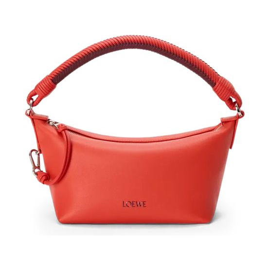 Loewe Cala bag in soft nappa lambskin — Sunrise Orange/Pink Copper Red
