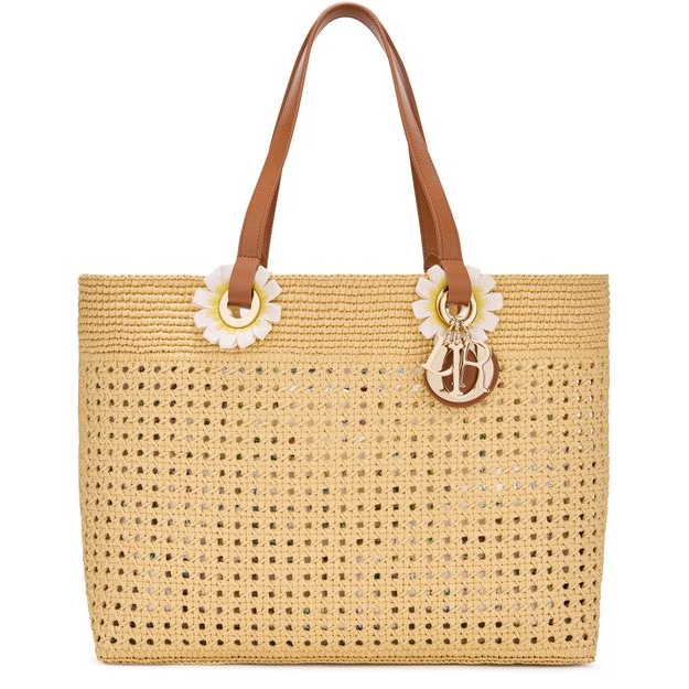 Dior Dioriviera Flowers Tote — 78E Brown Multi