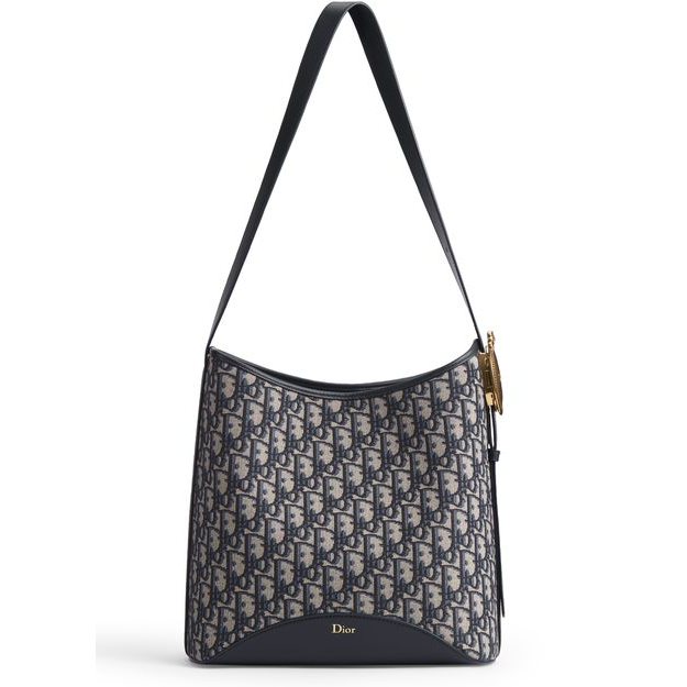 Dior Small Dior Médaillon Bucket Bag — 928 Bleu/Multic