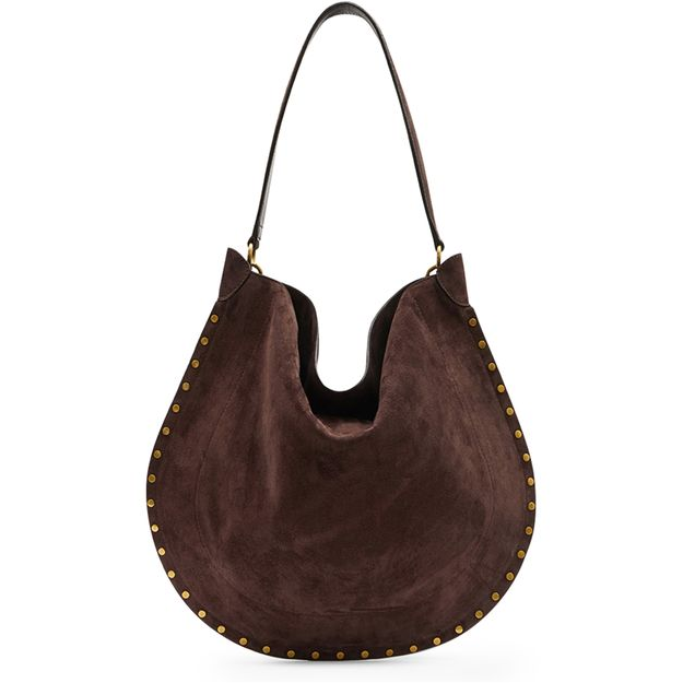 Isabel Marant Oskan Hobo Soft bag in suede — Coffee