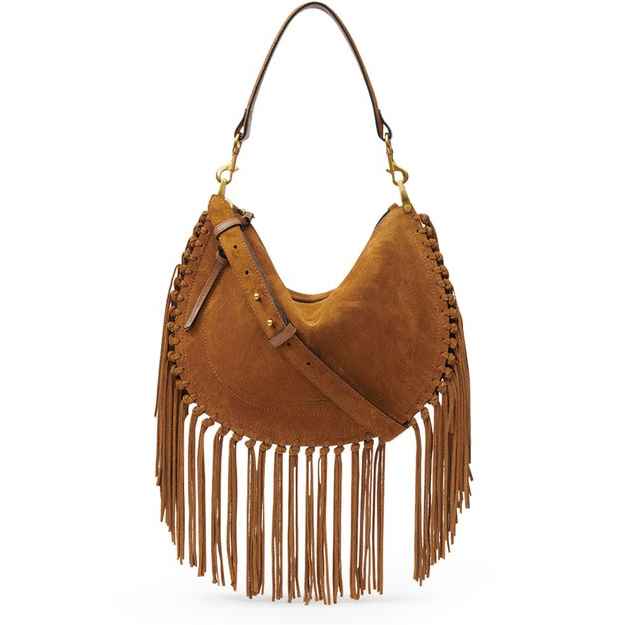 Isabel Marant Oskan Soft Zipped shoulder bag — Cognac