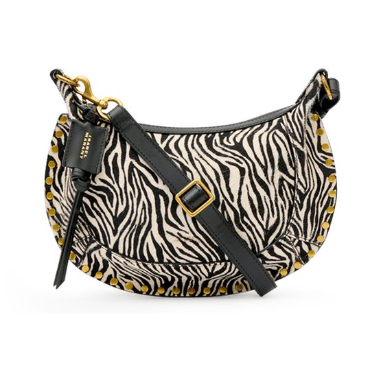 Isabel Marant Oskan moon bag — Zebra