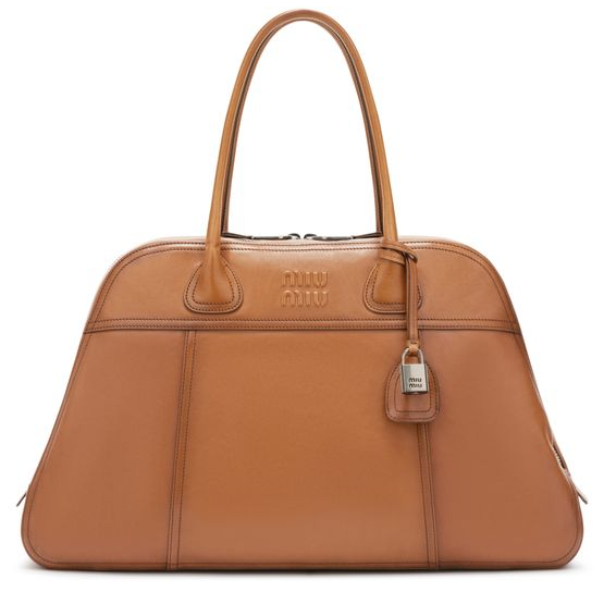 Miu Miu Vivant leather bag — Cognac