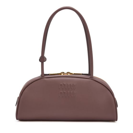 Miu Miu Medium-sized Beau half-moon leather bag — Radica