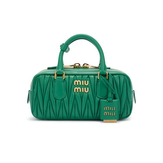 Miu Miu Arcadie quilted nappa leather bag — Mango