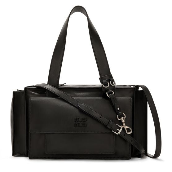 Miu Miu Leather utility bag — Nero