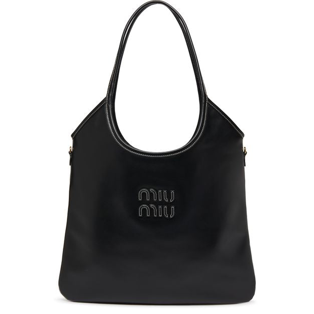 Miu Miu Ivy leather bag — Nero