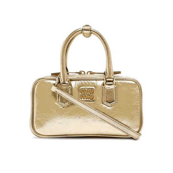 Miu Miu Arcadie mini nappa leather bag — Pirite