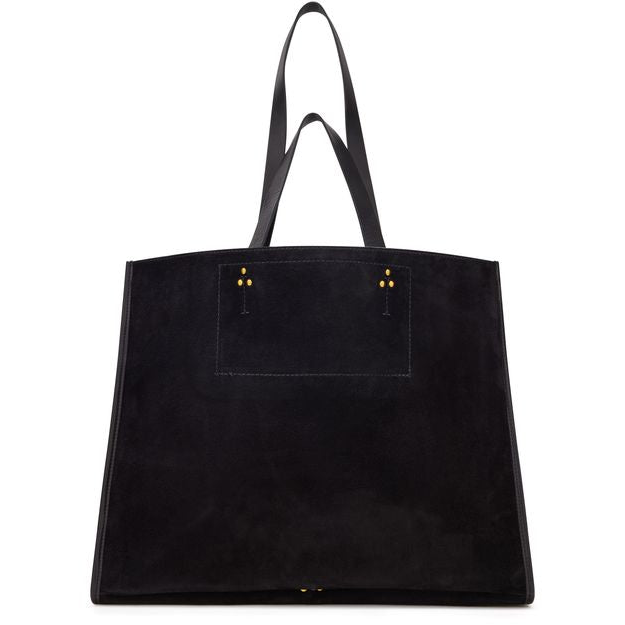 Jérôme Dreyfuss Leon L tote bag — Noir Split Suede