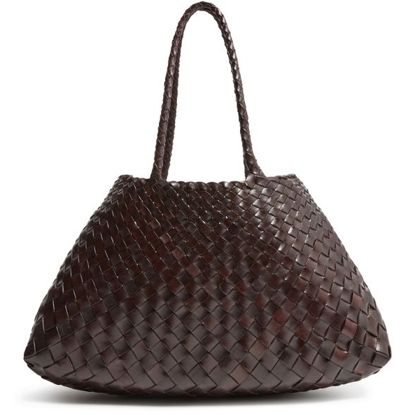 Dragon Diffusion Santa Croce large shoulder bag — Dark Brown