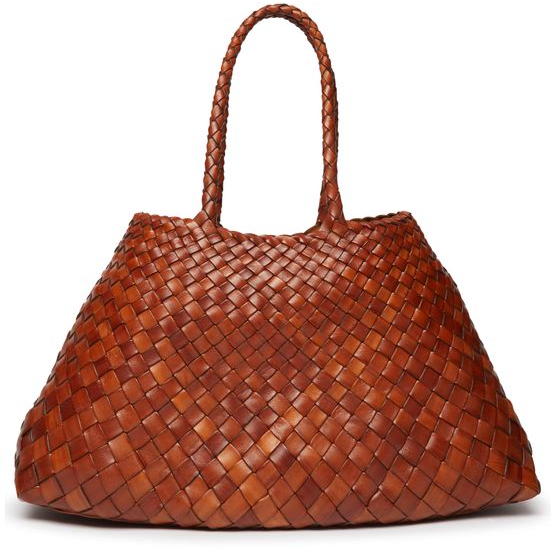 Dragon Diffusion Santa Croce large shoulder bag — Tan