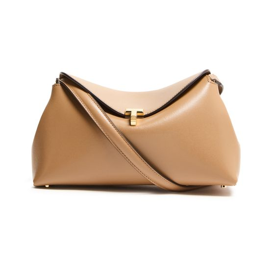 Toteme T-Lock clutch — Camel