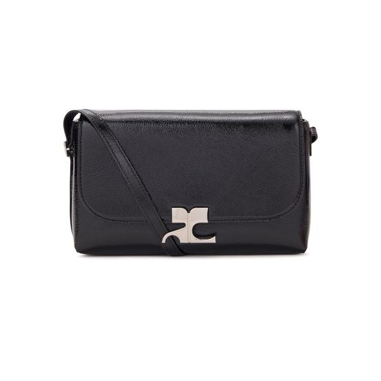 Courrèges Naplack Icotype bag — Black