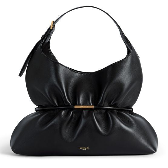 Balmain Medium Sphynx leather handbag — A Noir