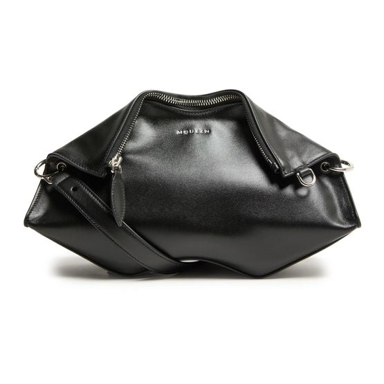 Alexander McQueen Manta clutch bag — Black/Silver