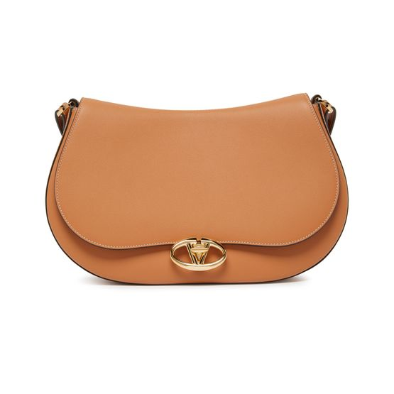 Valentino Ohval medium shoulder bag — Almond Beige