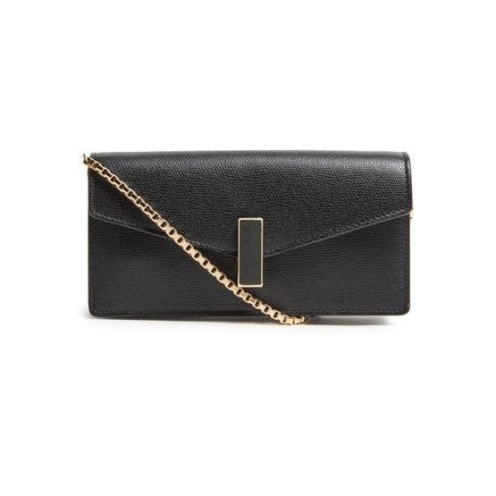 Valextra Iside pouch with chain — Nero