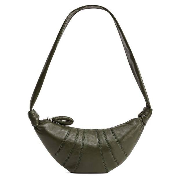Lemaire Croissant small smooth leather bag — Papyrus