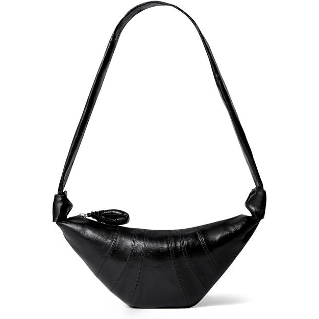 Lemaire Small Croissant bag in coated cotton — Black