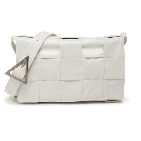Bottega Veneta Cassette bag — White/ Silver