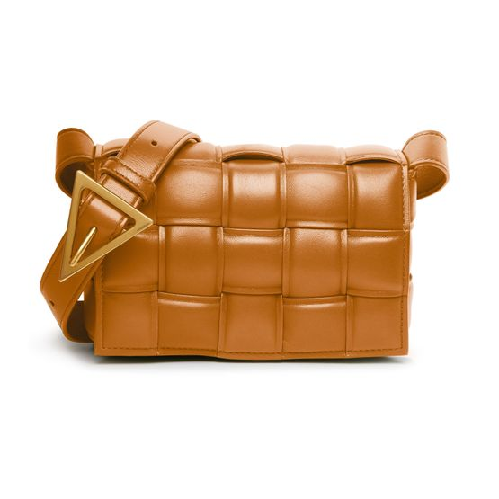 Bottega Veneta Small Padded Cassette bag — Camel 20-Gold
