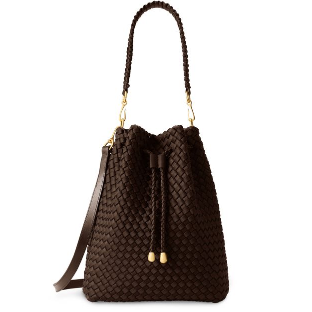 Naghedi Large Mercer bucket bag — Chocolate