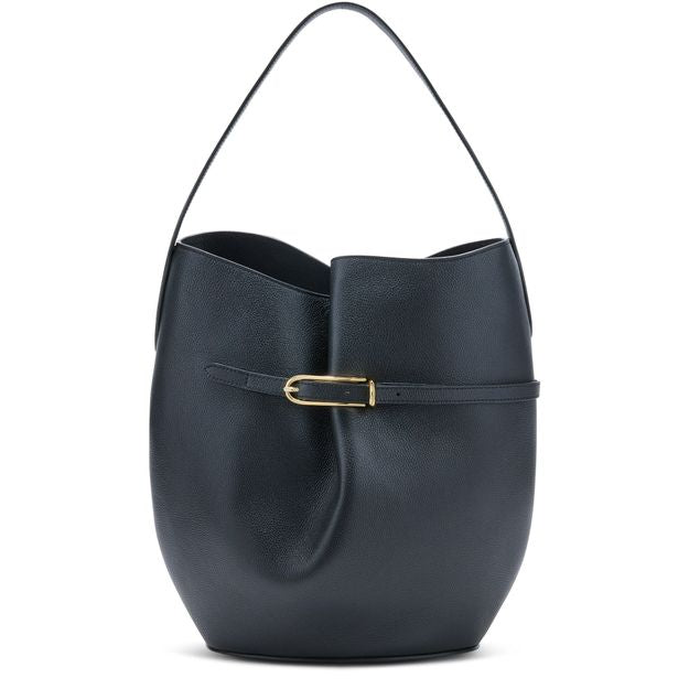 Liffner Large belted bucket bag — Black