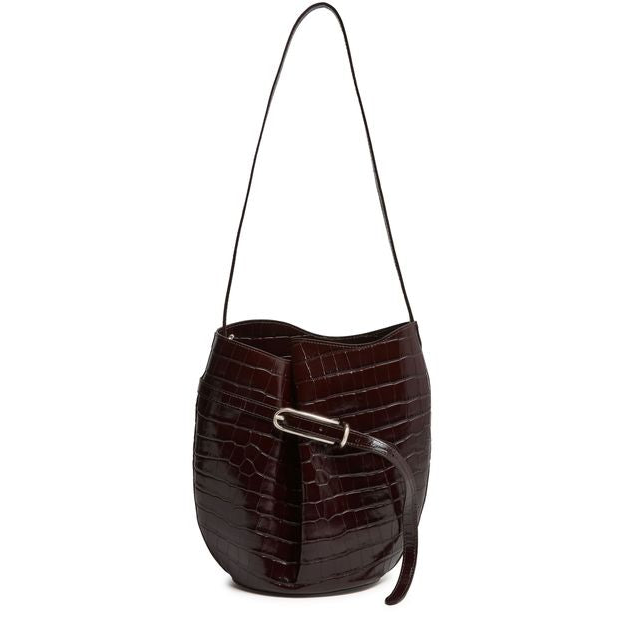 Liffner Belted bucket bag — Dark Brown