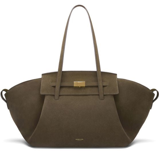 DeMellier The Brooklyn suede shoulder bag — Hazel