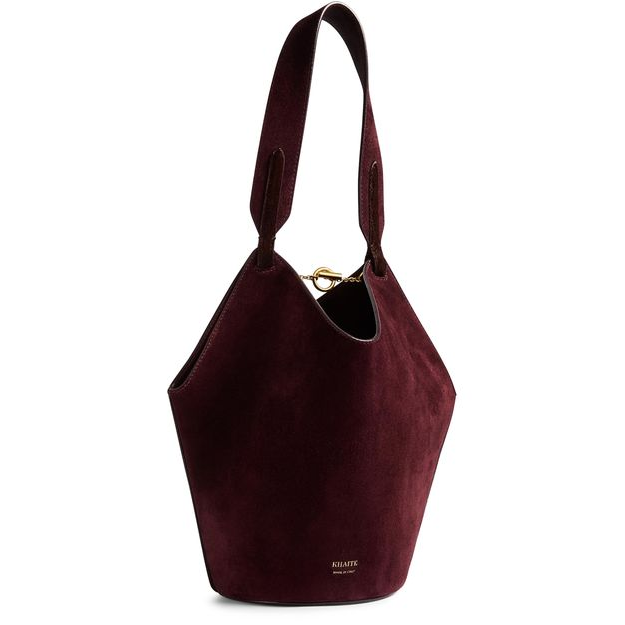 Khaite Lotus mini tote bag — Rouge Noir