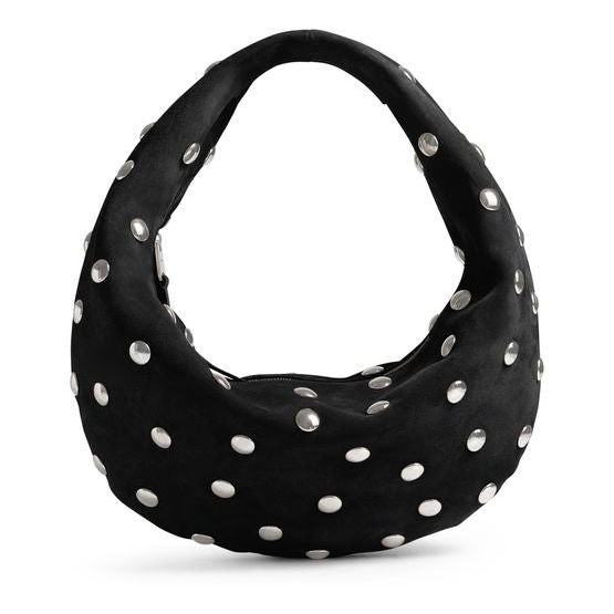 Khaite Olivia medium studs hobo bag — Black