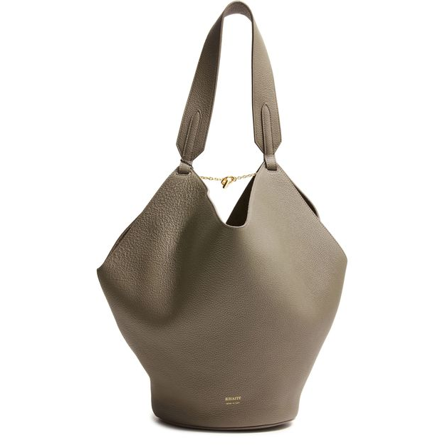 Khaite Lotus small tote bag — Elephant