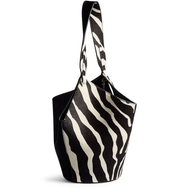 Khaite Lotus mini tote bag — Black/White