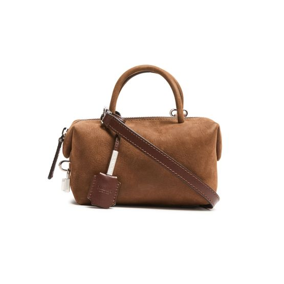 Max Mara Holdall suede handbag — Marrone Scuro