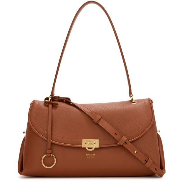 Ferragamo Sofia Shoulder Bag (M) — New Cognac