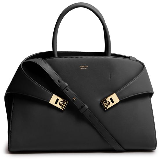 Ferragamo Hug handbag (L) — Nero