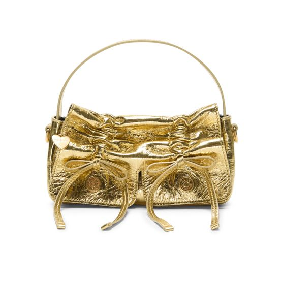 Acne Studios Micro metallic multi-pocketed bag — Gold