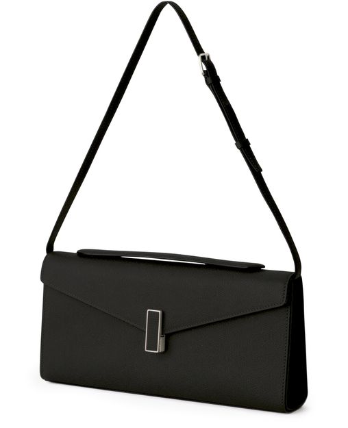 Valextra Iside leather clutch bag in Nero — view 2