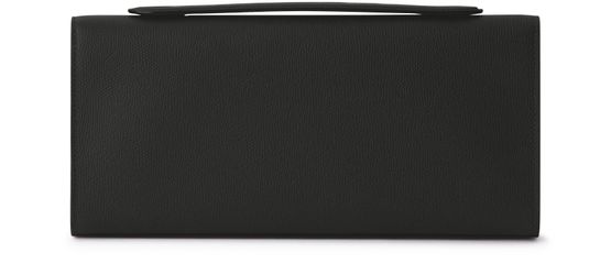 Valextra Iside leather clutch bag in Nero — view 3