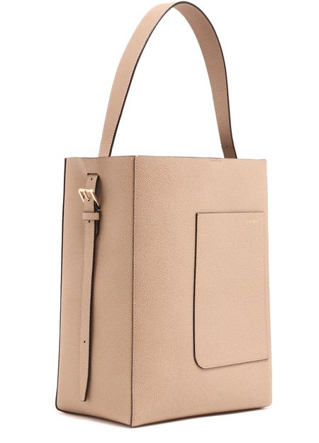 Valextra Medium bucket bag in Beige Cachemire — view 2