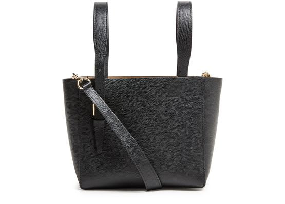 Valextra Mini bucket bag in Nero — view 3