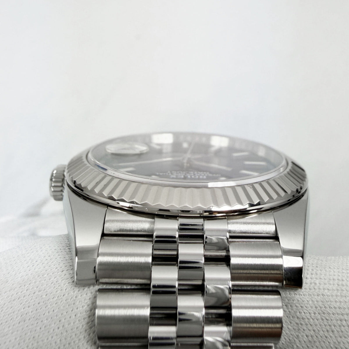 Rolex Datejust Blue Dial Fluted Bezel Jubilee Bracelet, view 4