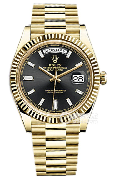 Rolex Day-Date Black Dial President Bracelet, view 1