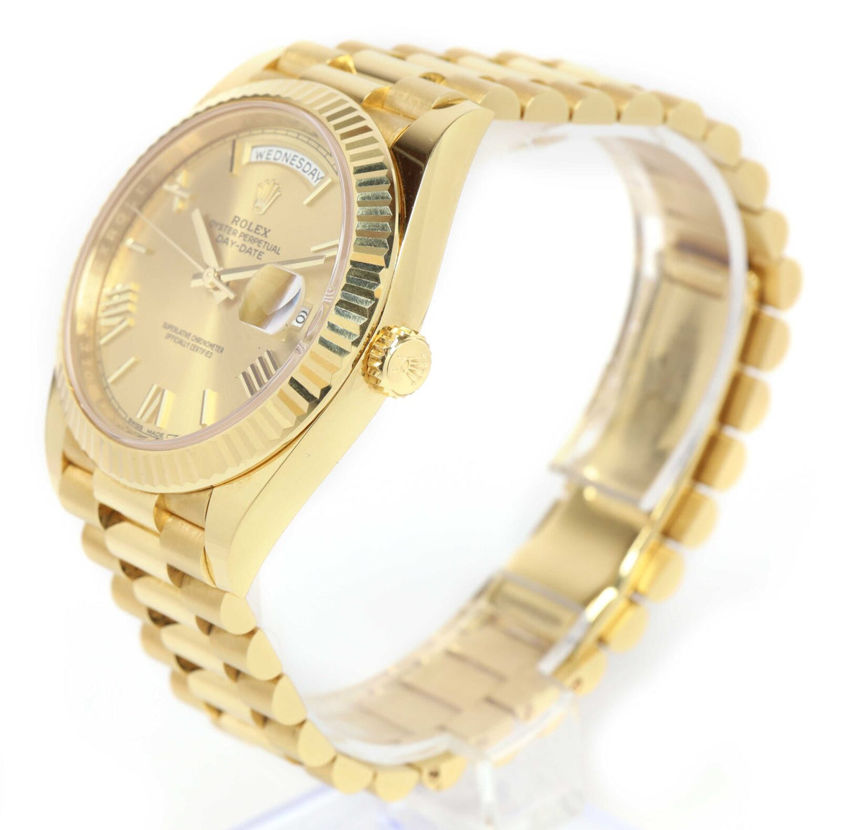 Rolex Day-Date 228238-0006 Champagne Roman Dial President Bracelet, view 3