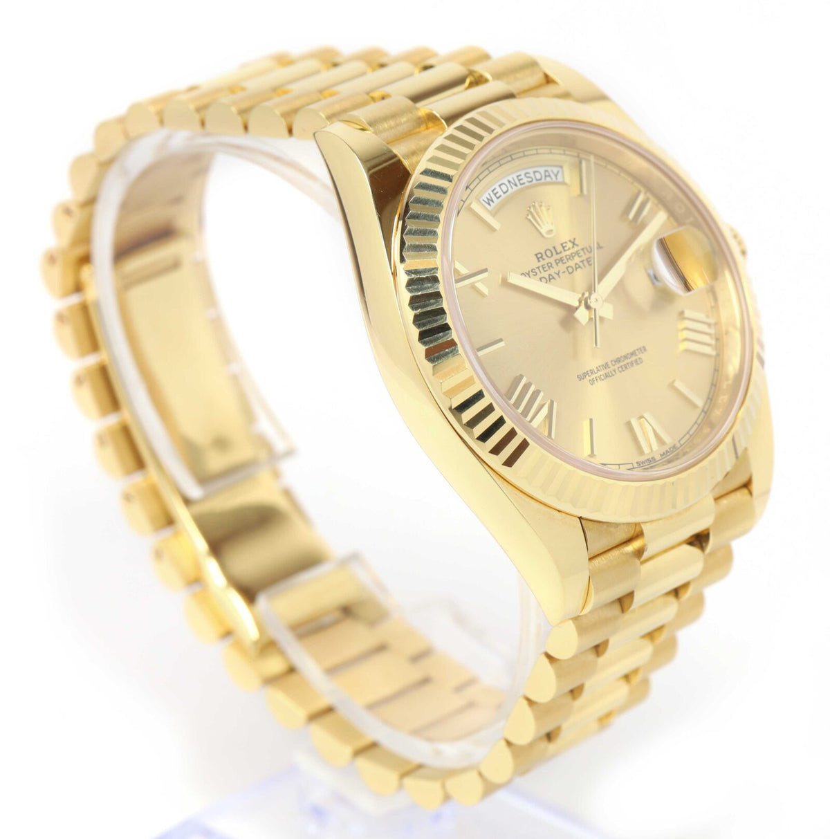 Rolex Day-Date 228238-0006 Champagne Roman Dial President Bracelet, view 4