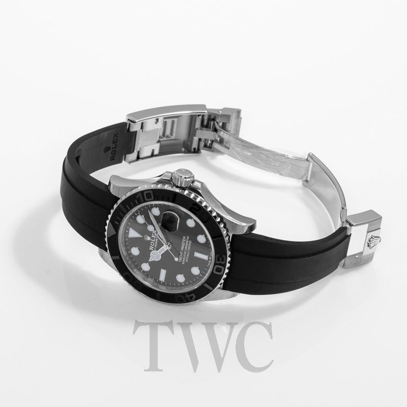 Rolex Yacht-Master 226659-0002 Black Dial Oysterflex Strap, view 2