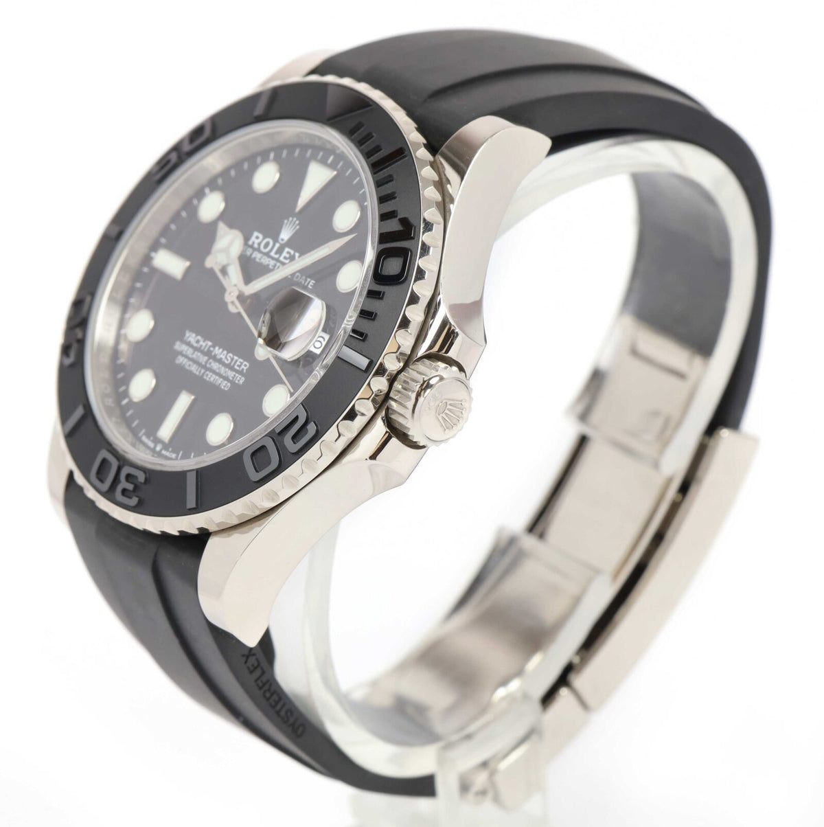 Rolex Yacht-Master 226659-0002 Black Dial Oysterflex Strap, view 3