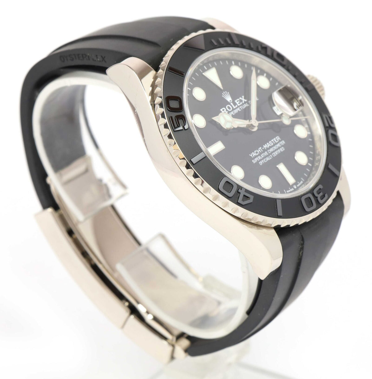 Rolex Yacht-Master 226659-0002 Black Dial Oysterflex Strap, view 4