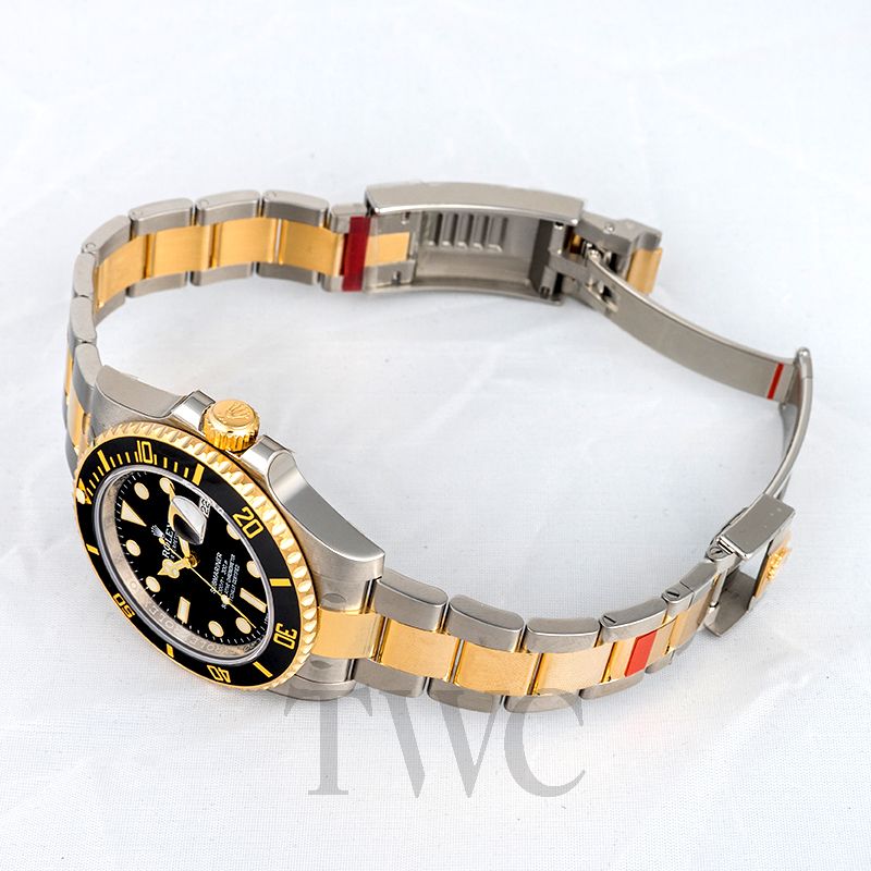 Rolex Submariner Black Dial Two-Tone Oyster Bracelet, view 2